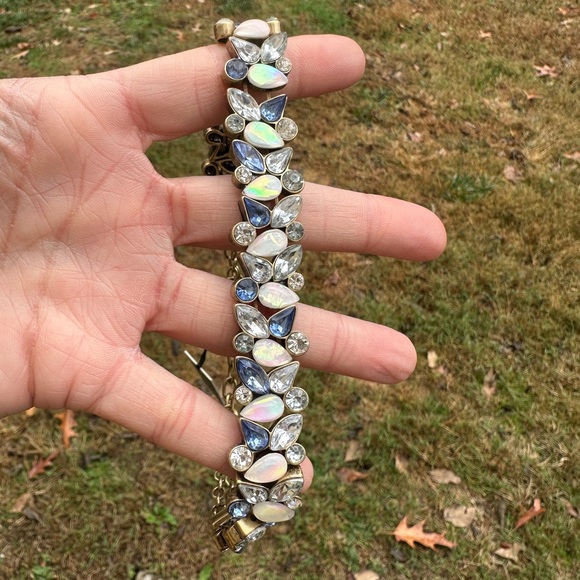 BaubleBar Jewelry - Baublebar NWT statement Choker Necklace Faux Opal & Crystal 11-13”